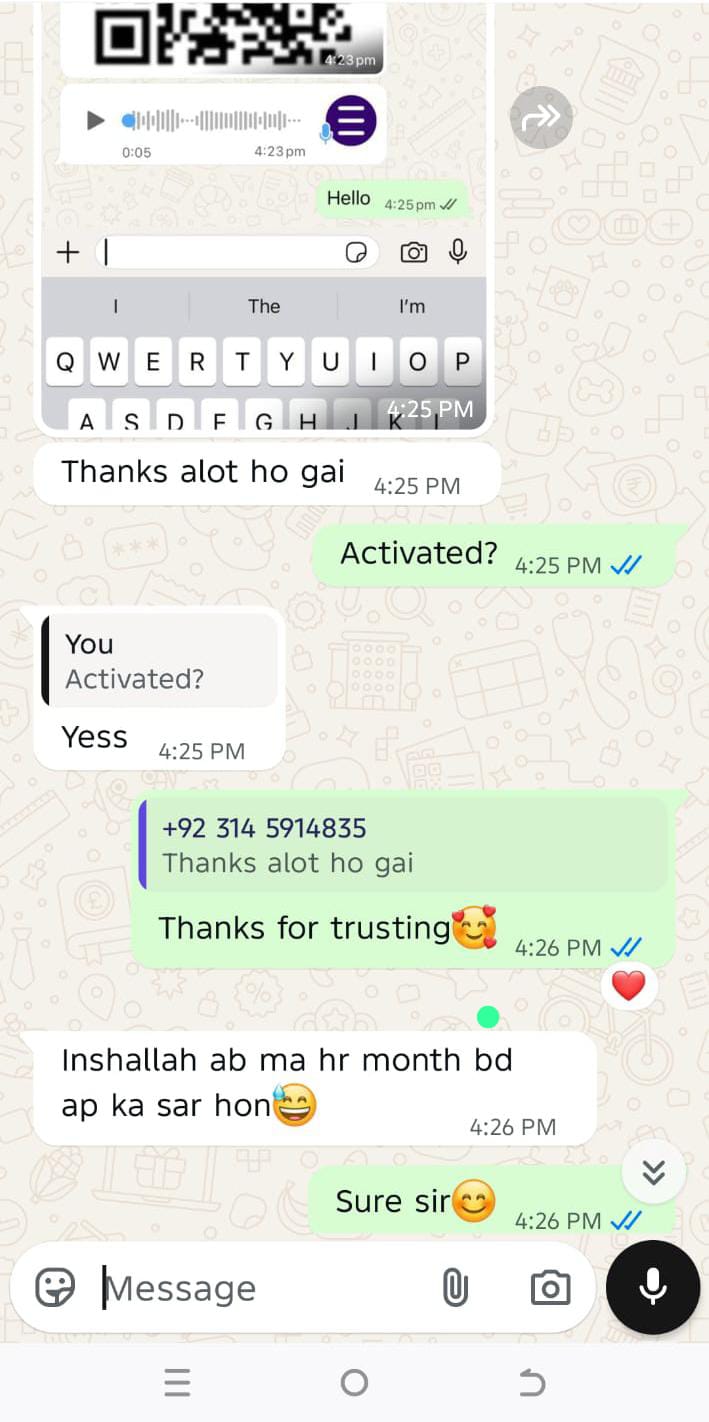 Customer review screenshot